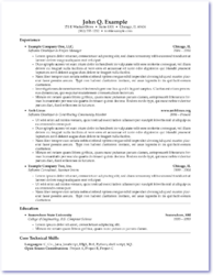 Latex template for resume