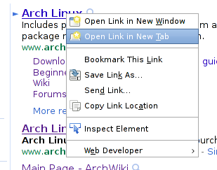 Firefox 3.6 open in tab