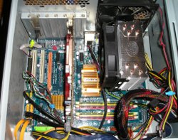 New cooler on motherboard